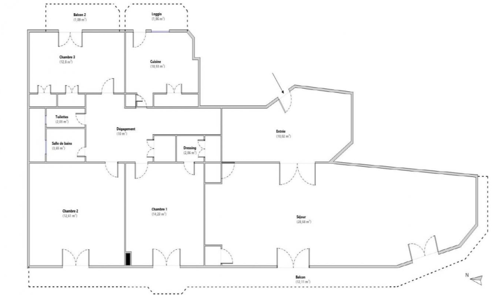 Location appartement Annecy 4 pièces 106 m2 - réf. 6037 - Photo 2