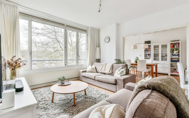 Intérieur d'une maison décorée